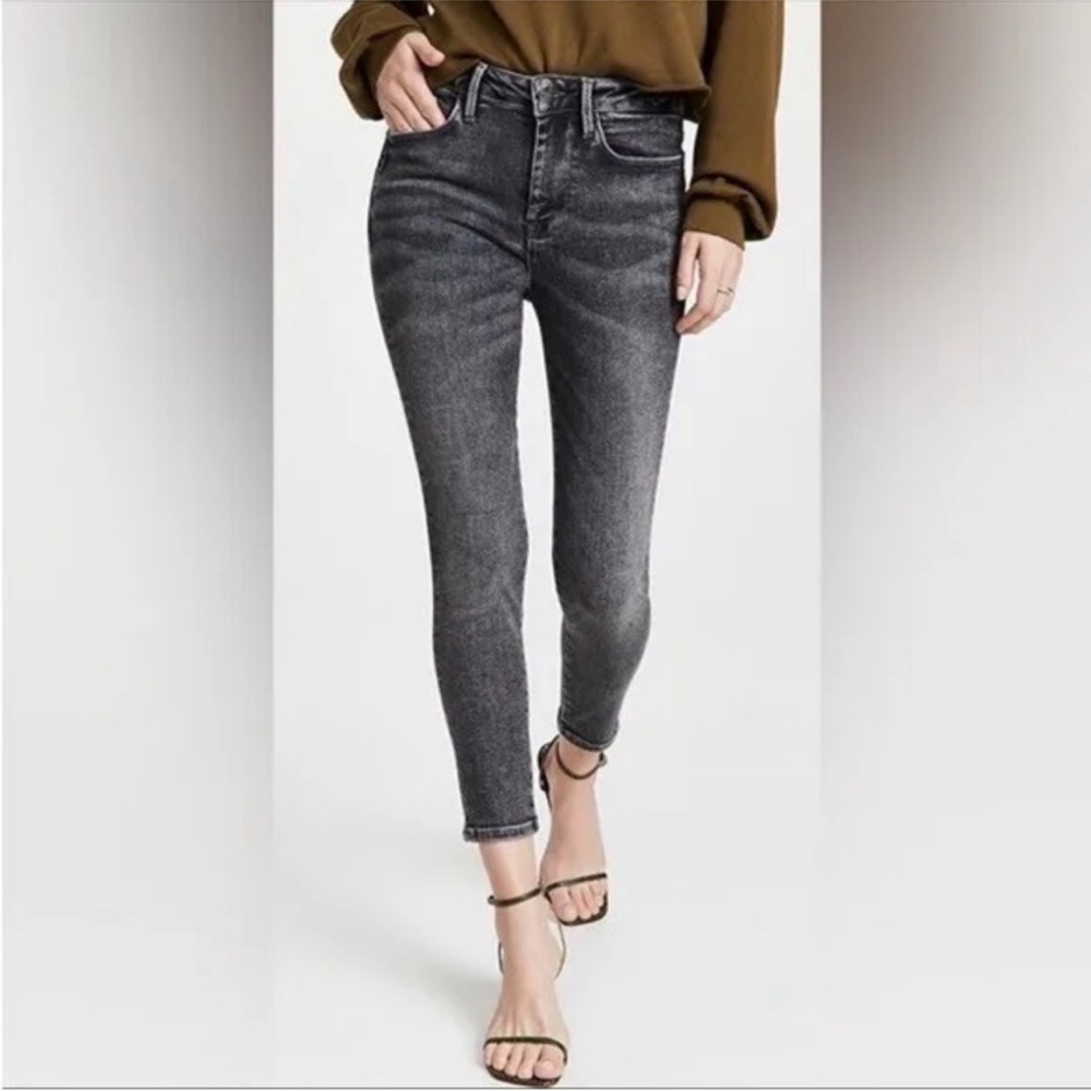 Frame • Le One Skinny Cropped Acid Wash Gray Skinny Jeans Size 1 Fits 25-29